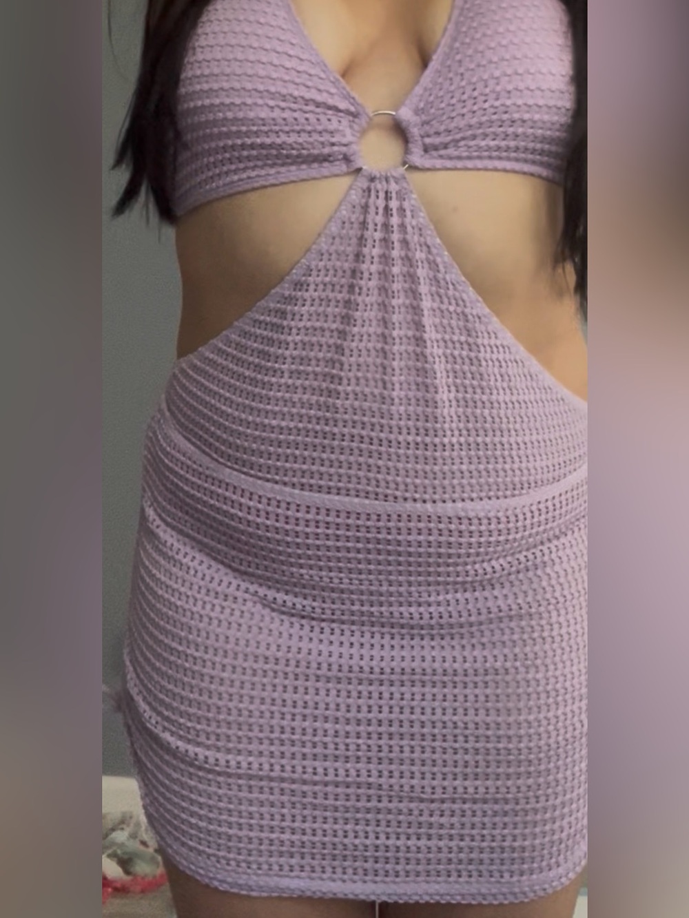 Lavender Crochet Swimsuit Dress/Rave/ Glamorous Women Intimates